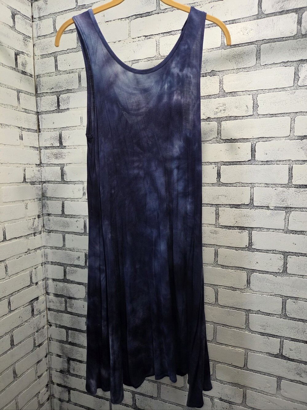 Olivia Rae Navy Tie-Dye Sleeveless Dress
